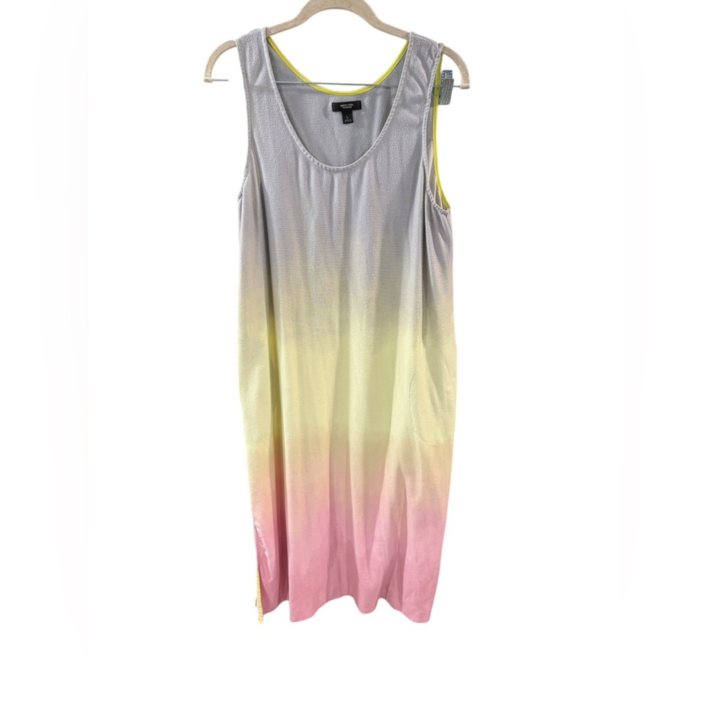 Simply Vera Vera Wang Gray and Yellow Sleeveless Dress